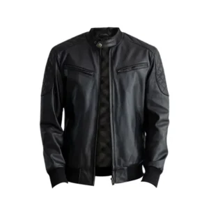 Real Black Leather Bomber Jacket